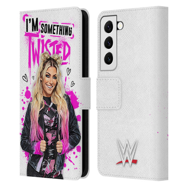 WWE Alexa Bliss Something Twisted Leather Book Wallet Case Cover For Samsung Galaxy S22 5G