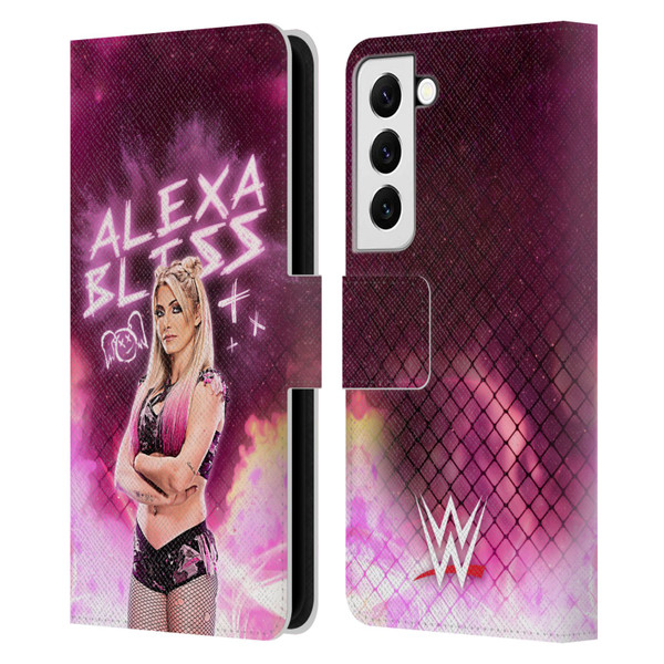 WWE Alexa Bliss Portrait Leather Book Wallet Case Cover For Samsung Galaxy S22 5G