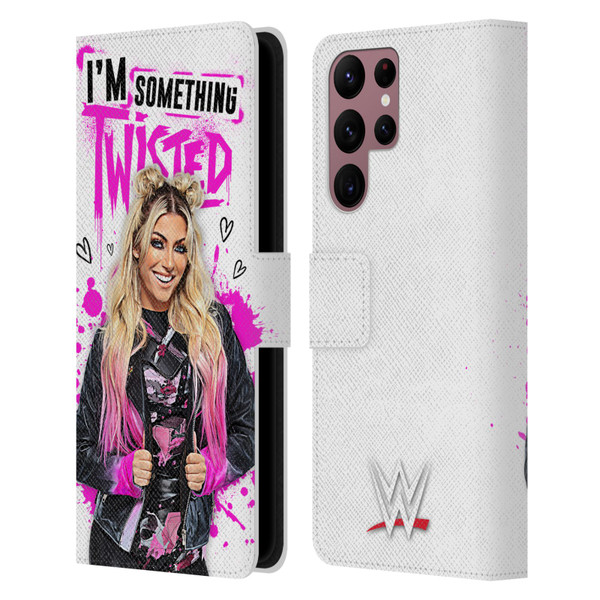 WWE Alexa Bliss Something Twisted Leather Book Wallet Case Cover For Samsung Galaxy S22 Ultra 5G