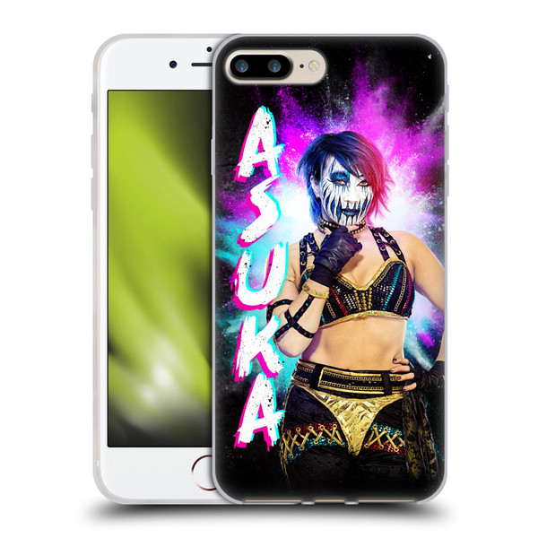 WWE Asuka Black Portrait Soft Gel Case for Apple iPhone 7 Plus / iPhone 8 Plus