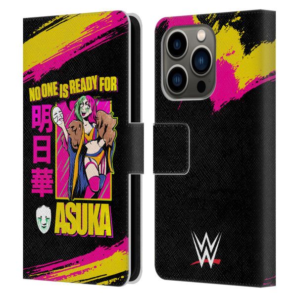 WWE Asuka No One Is Ready Leather Book Wallet Case Cover For Apple iPhone 14 Pro