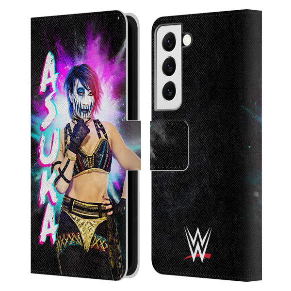 WWE Asuka Black Portrait Leather Book Wallet Case Cover For Samsung Galaxy S22 5G