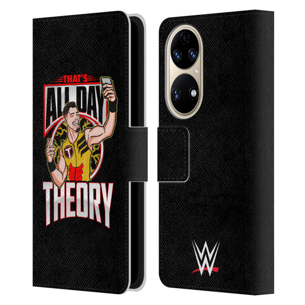 WWE Austin Theory All Day Theory Leather Book Wallet Case Cover For Huawei P50