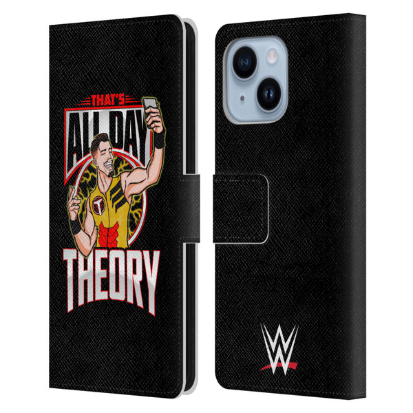 WWE Austin Theory All Day Theory Leather Book Wallet Case Cover For Apple iPhone 14 Plus