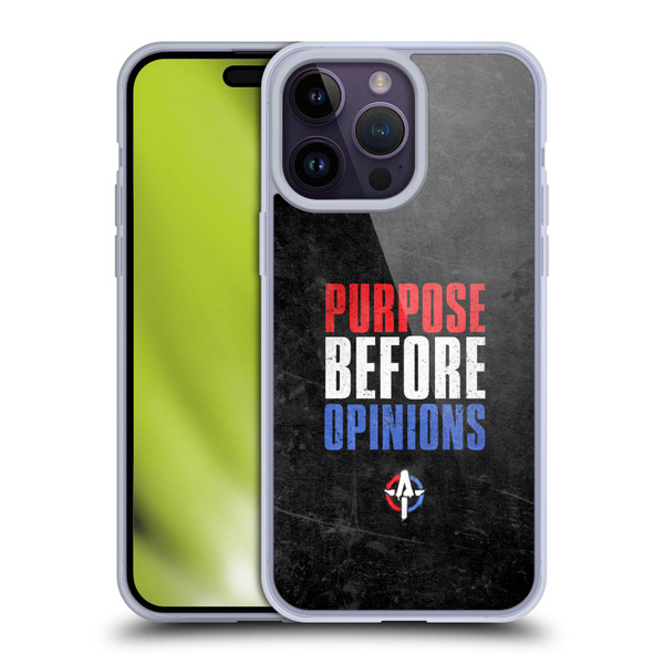 WWE Austin Theory Purpose Before Opinions Soft Gel Case for Apple iPhone 14 Pro Max