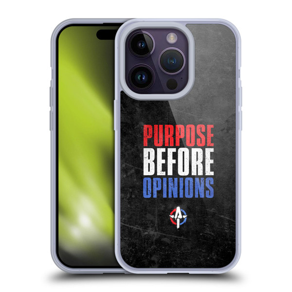 WWE Austin Theory Purpose Before Opinions Soft Gel Case for Apple iPhone 14 Pro