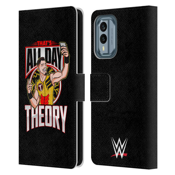 WWE Austin Theory All Day Theory Leather Book Wallet Case Cover For Nokia X30