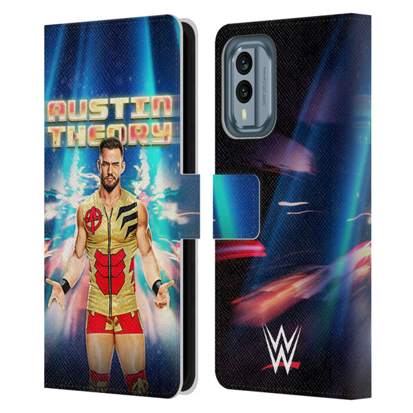 WWE Austin Theory Portrait Leather Book Wallet Case Cover For Nokia X30