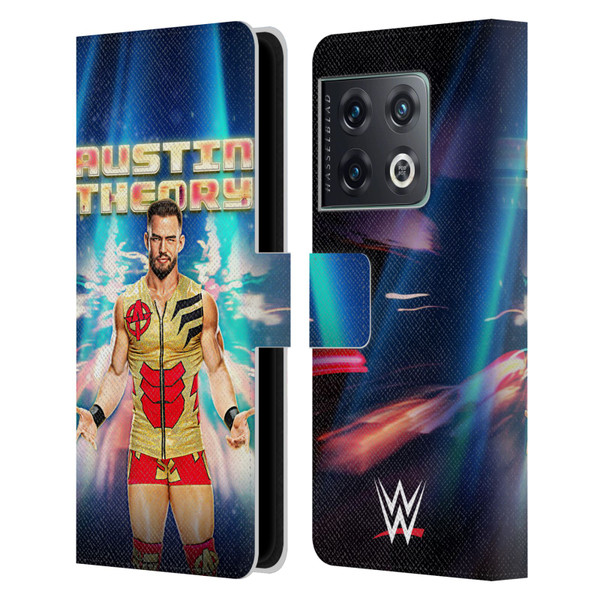 WWE Austin Theory Portrait Leather Book Wallet Case Cover For OnePlus 10 Pro