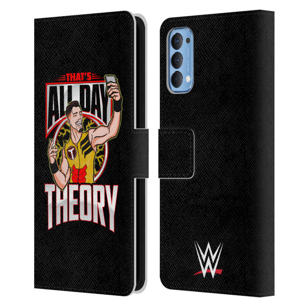 WWE Austin Theory All Day Theory Leather Book Wallet Case Cover For OPPO Reno 4 5G