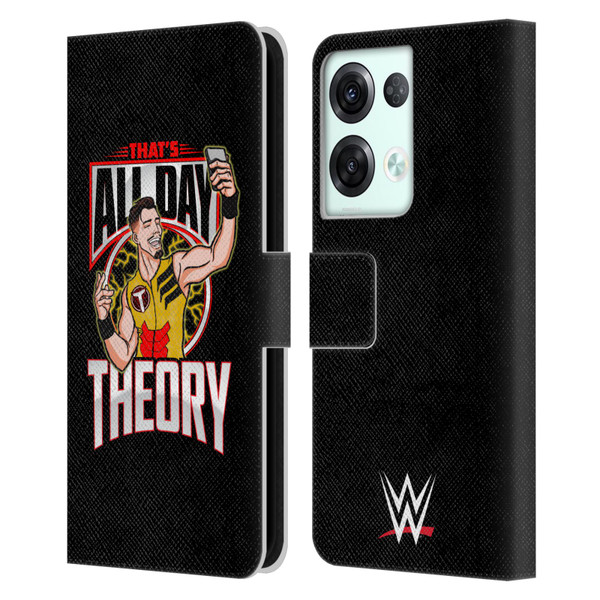 WWE Austin Theory All Day Theory Leather Book Wallet Case Cover For OPPO Reno8 Pro