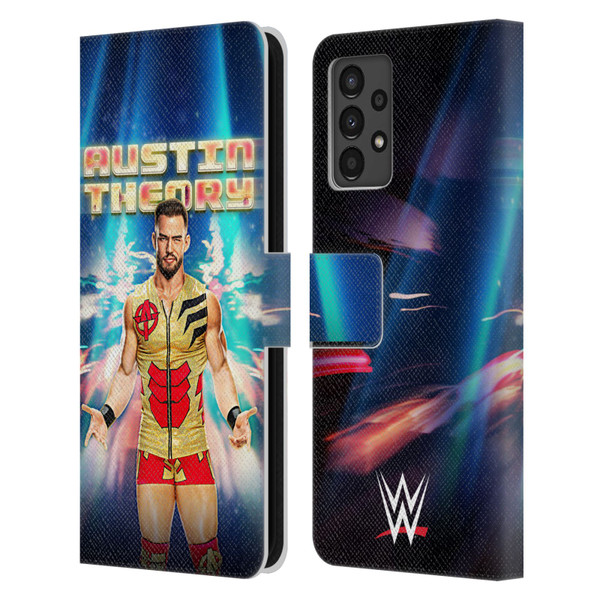 WWE Austin Theory Portrait Leather Book Wallet Case Cover For Samsung Galaxy A13 (2022)