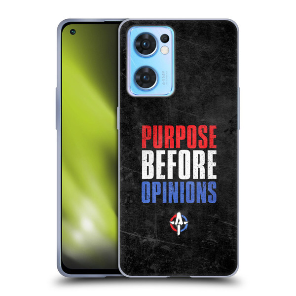 WWE Austin Theory Purpose Before Opinions Soft Gel Case for OPPO Reno7 5G / Find X5 Lite