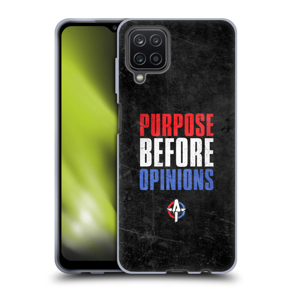 WWE Austin Theory Purpose Before Opinions Soft Gel Case for Samsung Galaxy A12 (2020)