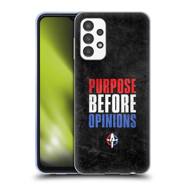 WWE Austin Theory Purpose Before Opinions Soft Gel Case for Samsung Galaxy A13 (2022)