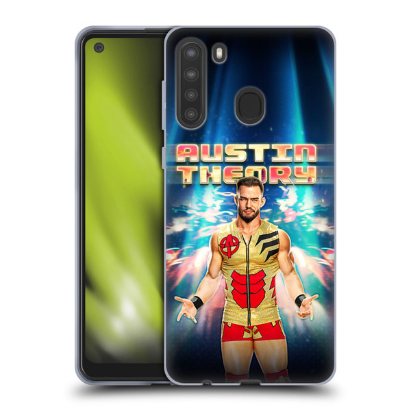WWE Austin Theory Portrait Soft Gel Case for Samsung Galaxy A21 (2020)