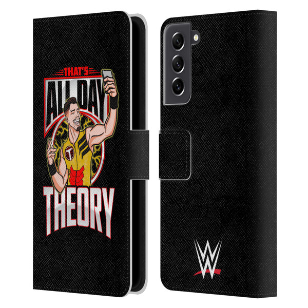 WWE Austin Theory All Day Theory Leather Book Wallet Case Cover For Samsung Galaxy S21 FE 5G