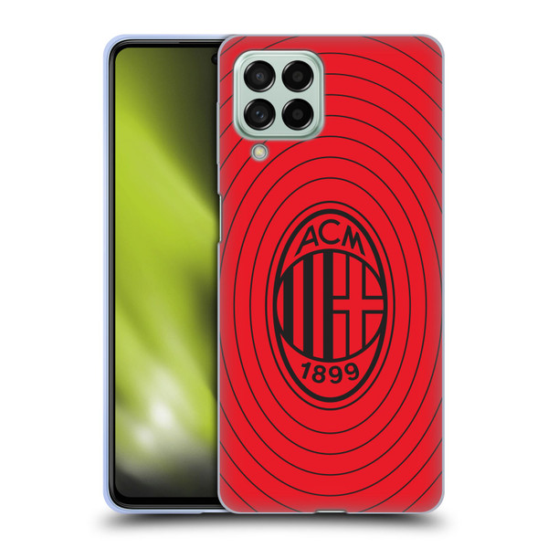 AC Milan Art Red And Black Soft Gel Case for Samsung Galaxy M53 (2022)