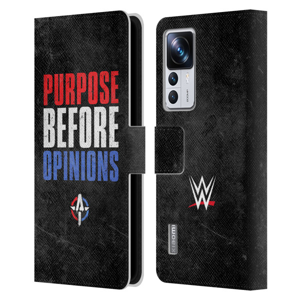 WWE Austin Theory Purpose Before Opinions Leather Book Wallet Case Cover For Xiaomi 12T Pro