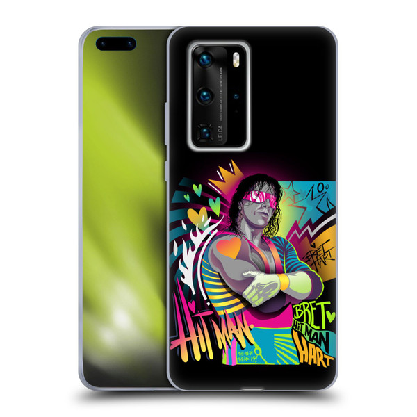 WWE Bret Hart Neon Art Soft Gel Case for Huawei P40 Pro / P40 Pro Plus 5G