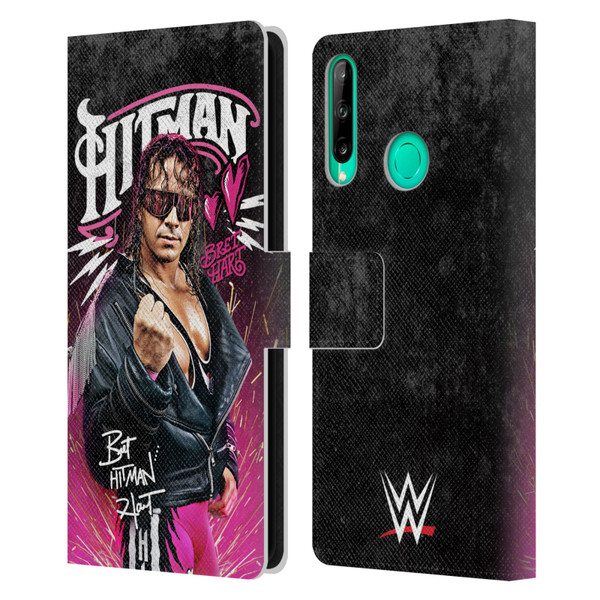 WWE Bret Hart Hitman Graphics Leather Book Wallet Case Cover For Huawei P40 lite E