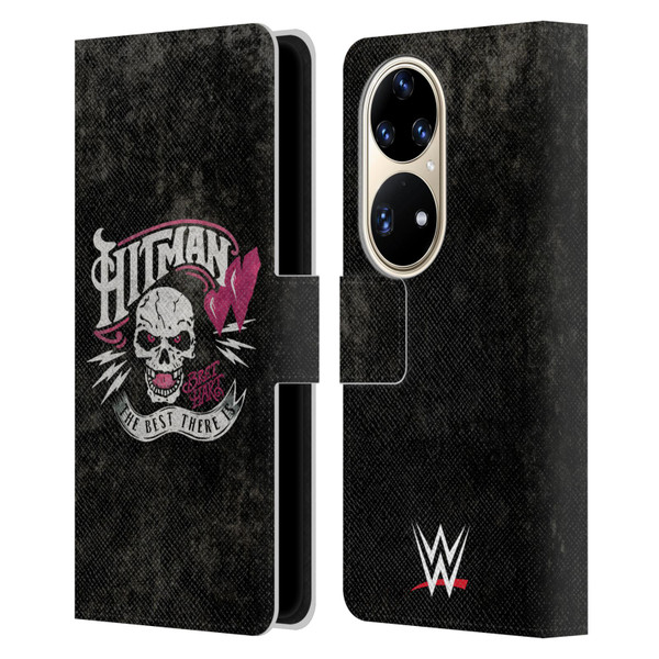 WWE Bret Hart Hitman Logo Leather Book Wallet Case Cover For Huawei P50 Pro