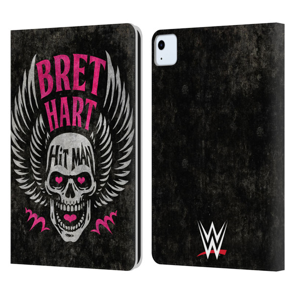 WWE Bret Hart Hitman Skull Leather Book Wallet Case Cover For Apple iPad Air 2020 / 2022