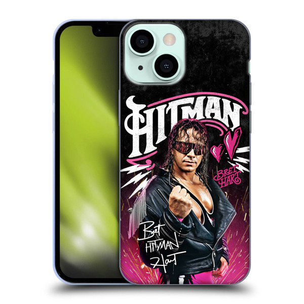 WWE Bret Hart Hitman Graphics Soft Gel Case for Apple iPhone 13 Mini