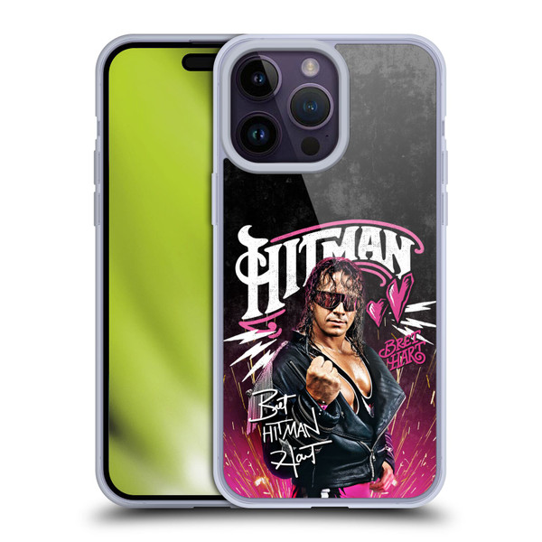 WWE Bret Hart Hitman Graphics Soft Gel Case for Apple iPhone 14 Pro Max