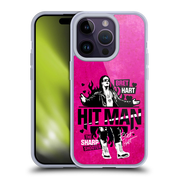 WWE Bret Hart Hitman Soft Gel Case for Apple iPhone 14 Pro