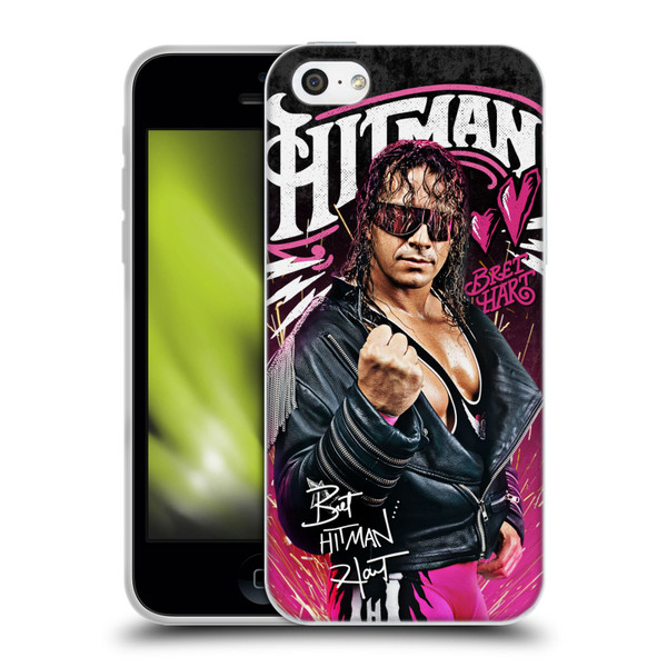 WWE Bret Hart Hitman Graphics Soft Gel Case for Apple iPhone 5c