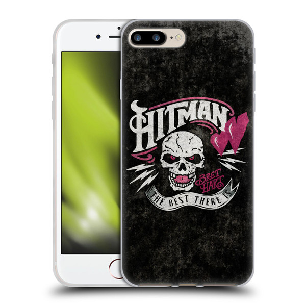WWE Bret Hart Hitman Logo Soft Gel Case for Apple iPhone 7 Plus / iPhone 8 Plus