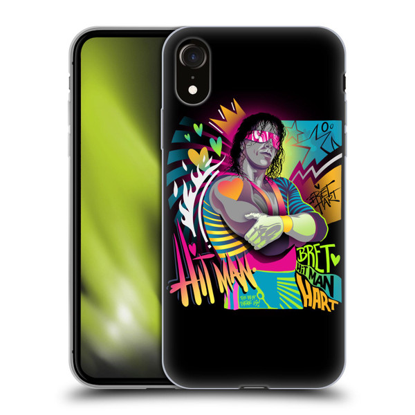 WWE Bret Hart Neon Art Soft Gel Case for Apple iPhone XR
