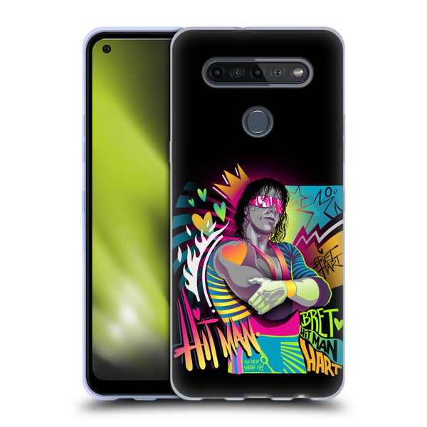 WWE Bret Hart Neon Art Soft Gel Case for LG K51S