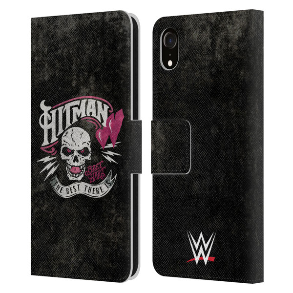 WWE Bret Hart Hitman Logo Leather Book Wallet Case Cover For Apple iPhone XR