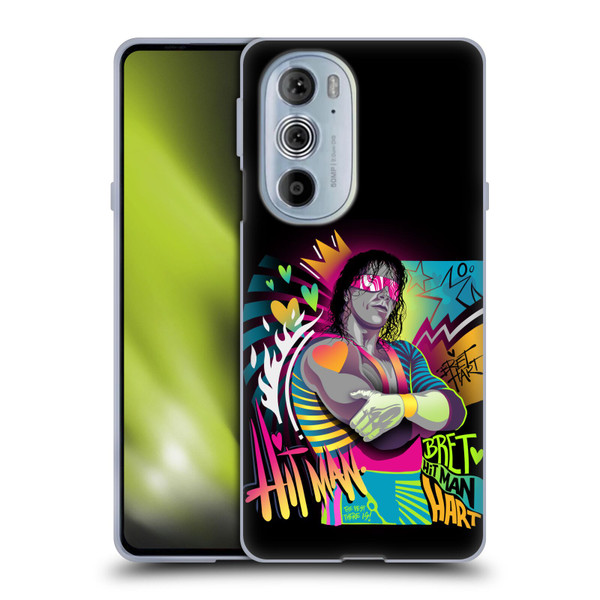 WWE Bret Hart Neon Art Soft Gel Case for Motorola Edge X30