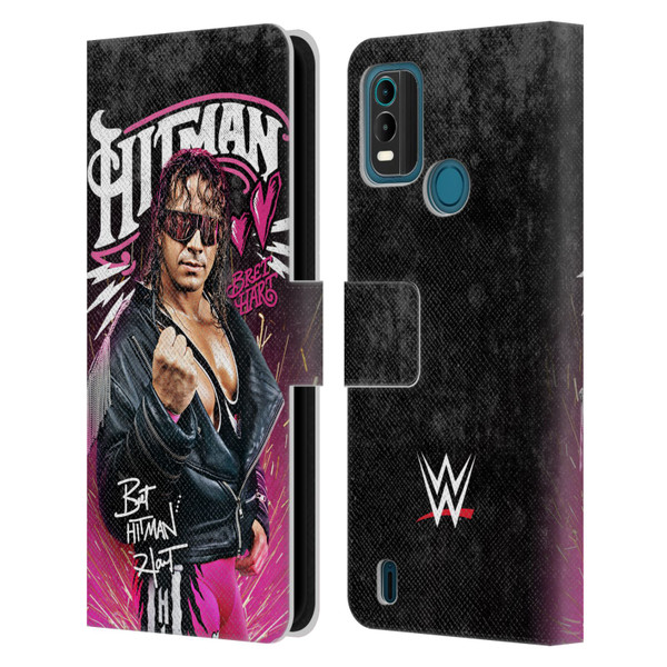 WWE Bret Hart Hitman Graphics Leather Book Wallet Case Cover For Nokia G11 Plus