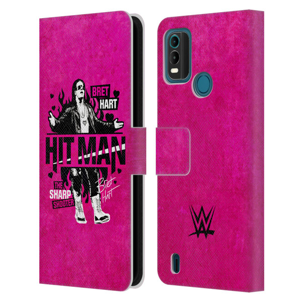 WWE Bret Hart Hitman Leather Book Wallet Case Cover For Nokia G11 Plus