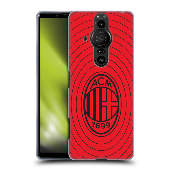 AC Milan Art Red And Black Soft Gel Case for Sony Xperia Pro-I
