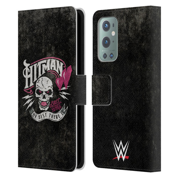 WWE Bret Hart Hitman Logo Leather Book Wallet Case Cover For OnePlus 9