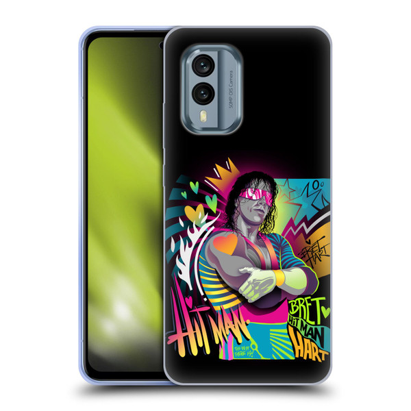 WWE Bret Hart Neon Art Soft Gel Case for Nokia X30