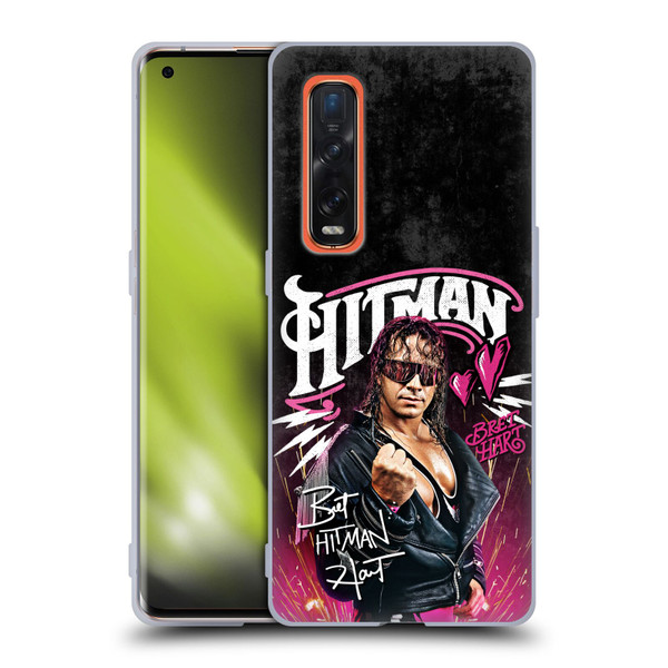 WWE Bret Hart Hitman Graphics Soft Gel Case for OPPO Find X2 Pro 5G