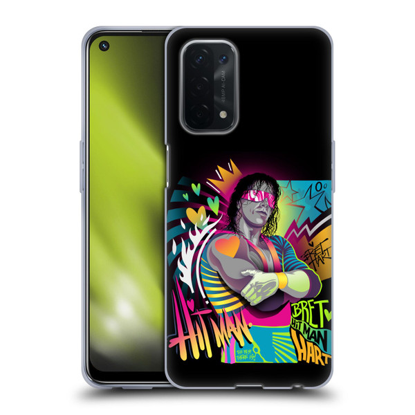 WWE Bret Hart Neon Art Soft Gel Case for OPPO A54 5G