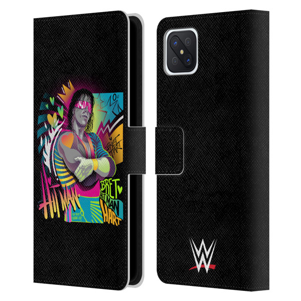 WWE Bret Hart Neon Art Leather Book Wallet Case Cover For OPPO Reno4 Z 5G