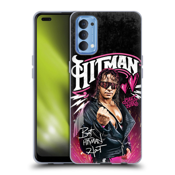 WWE Bret Hart Hitman Graphics Soft Gel Case for OPPO Reno 4 5G