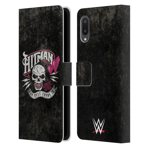 WWE Bret Hart Hitman Logo Leather Book Wallet Case Cover For Samsung Galaxy A02/M02 (2021)
