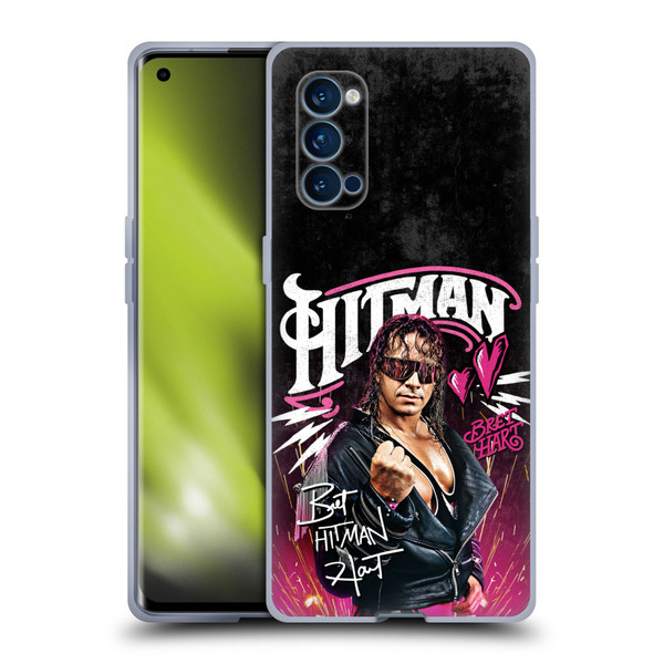 WWE Bret Hart Hitman Graphics Soft Gel Case for OPPO Reno 4 Pro 5G