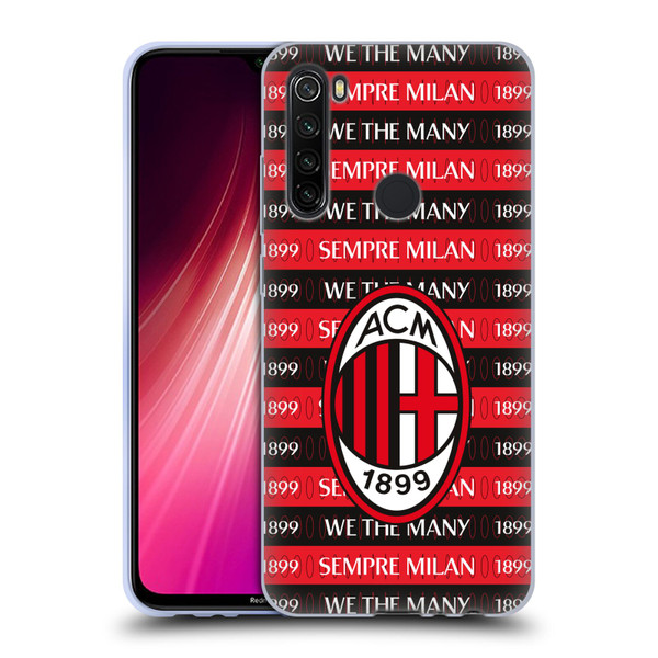AC Milan Art Milan 1899 Soft Gel Case for Xiaomi Redmi Note 8T