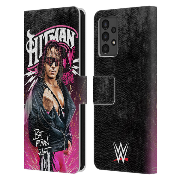 WWE Bret Hart Hitman Graphics Leather Book Wallet Case Cover For Samsung Galaxy A13 (2022)