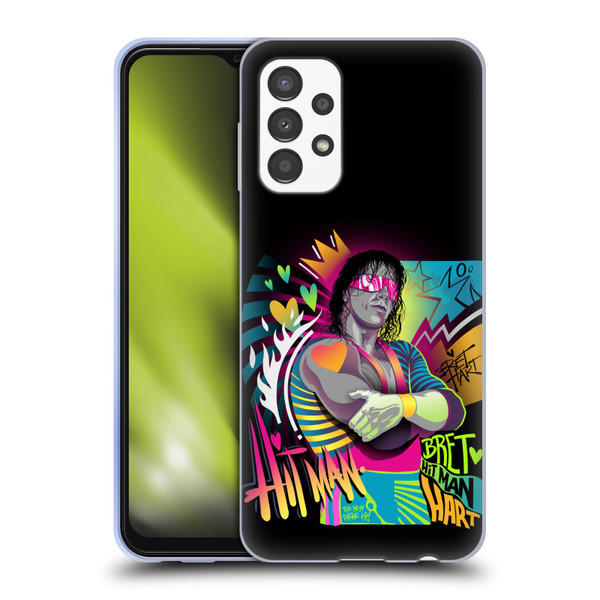 WWE Bret Hart Neon Art Soft Gel Case for Samsung Galaxy A13 (2022)